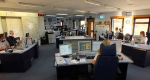 Lucky Escape For Boater Caught Under Ferry image of Coastguard control room