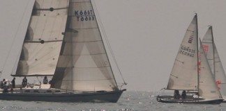 Life On The River image of Sailing yachts race off Shoreham by Sea