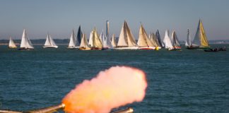 Panerai British Classic Week 2016-Day 3 Image of Yachts starting from RYS Cowes. photo credit Guido Cantini