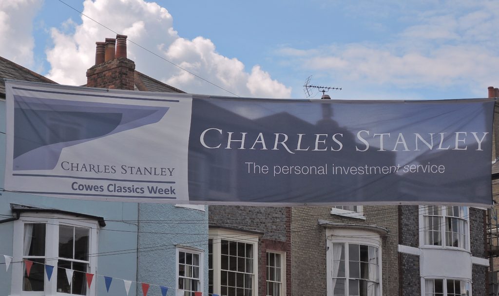 image of Charles Stanley's bunting added colour to Cowes High Street