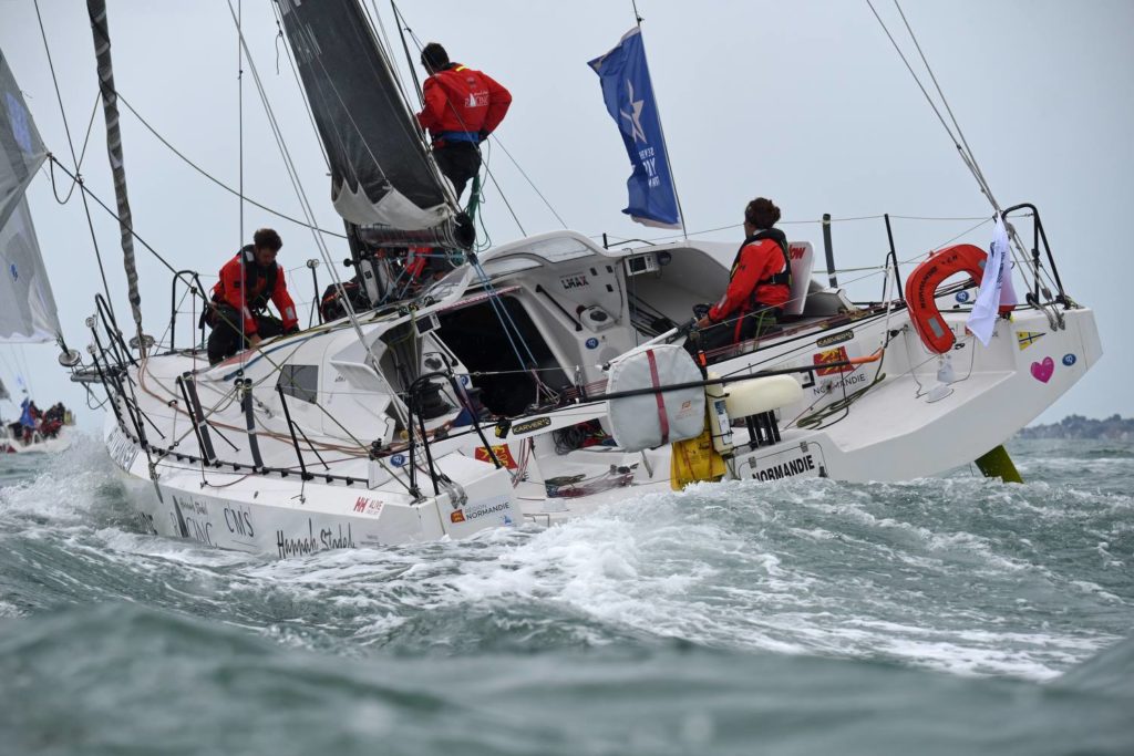 image of Hannah Stodel's Region Normandie Round Britain and Iredland Race 2018-Finish photo credit RORC